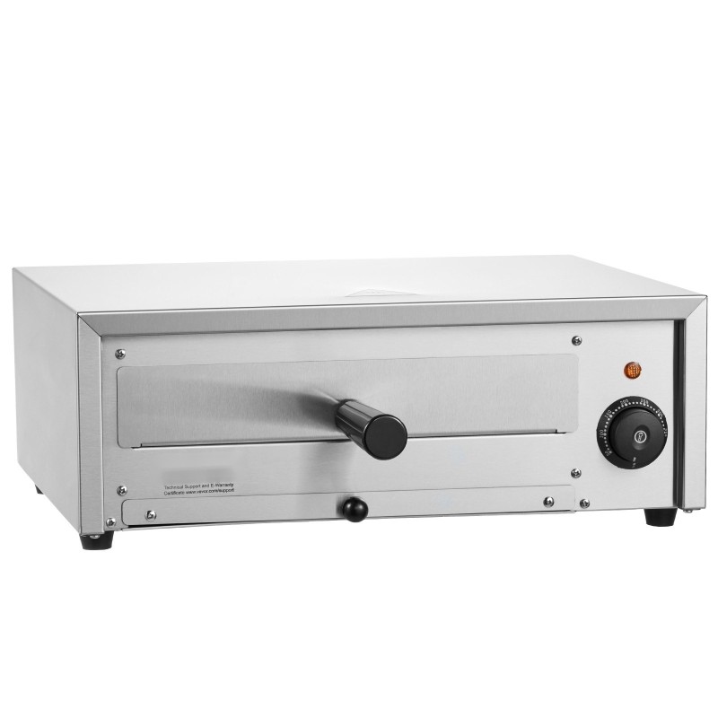 Pöytämallinen sähköinen pizzauuni 12-tuumainen 1500W ruostumaton teräs 50–350°C