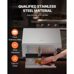 Sähköinen pizzauuni työtasolle 12-tuumainen 1500W ruostumaton teräs lämpötila ja aikasäätö