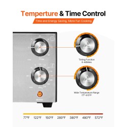 Sähköinen pöytämallinen pizzauuni 12-tuumaisille pizzoille lämpötilansäädöllä irrotettavalla murupellillä