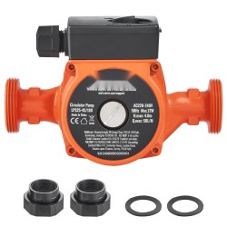 Kiertovesipumppu valurautarunko kuparimoottori 50 L/min 4 m 38 mm kierreliitäntä kolmiportainen nopeudensäätö
