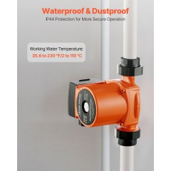 Valurautainen kiertovesipumppu kodin lämmitykseen 55 l/min 3-portainen kierteellinen