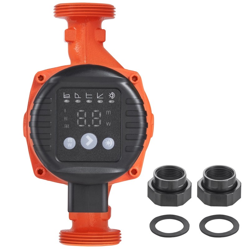 Kiertovesipumppu valurautarunkoinen kestomagneettimoottorilla 38 mm kierreliitäntä 220V 45W 60 l/min