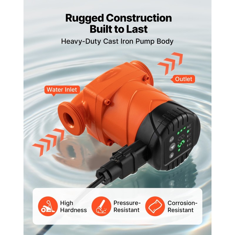 Kiertovesipumppu valurautarunko 42 l/min 4 m nostokorkeus kierreliitäntä takaiskuventtiili hiljainen