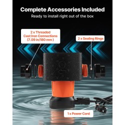 Kiertovesipumppu valurunkoinen 117 l/min 11 m kierteellinen liitäntä takaiskuventtiili