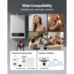 Kiertovesipumppu valurunkoinen 117 l/min 11 m kierteellinen liitäntä takaiskuventtiili
