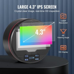 Endoskooppikamera kolmilinsinen 8mm IP67 kamerapää 5m kaapeli 4,3 tuuman IPS-näyttö