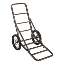 Taittuva riistankuljetusvaunu paksusta seosteräksestä 136 kg kantavuus täyskumirenkailla ergonomisella kahvalla