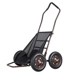 Taittuva riistakärry seosteräksinen runko 227 kilon kantavuus neljä ilmakumirengasta ergonominen kahva