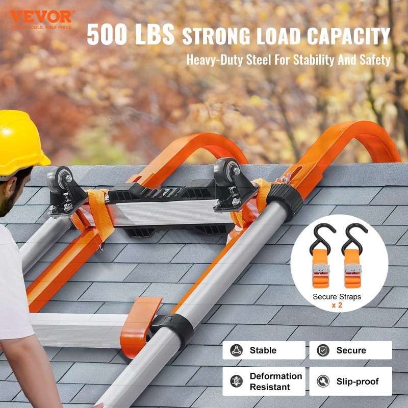 Kattokoukut hiiliterästä 2 kpl 226,8 kg kantavuus kumipäällysteinen T-tanko pyörällä