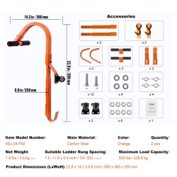 Kattokoukut hiiliterästä 2 kpl 226,8 kg kantavuus kumipäällysteinen T-tanko pyörällä