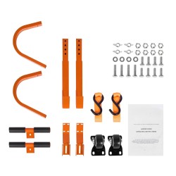 Kattokoukut hiiliterästä 2 kpl 226,8 kg kantavuus kumipäällysteinen T-tanko pyörällä