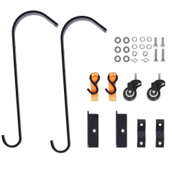 Kattokoukku hiiliteräksinen 2 kpl suurin kantavuus 272,2 kg 360 asteen kääntyvä pyörä