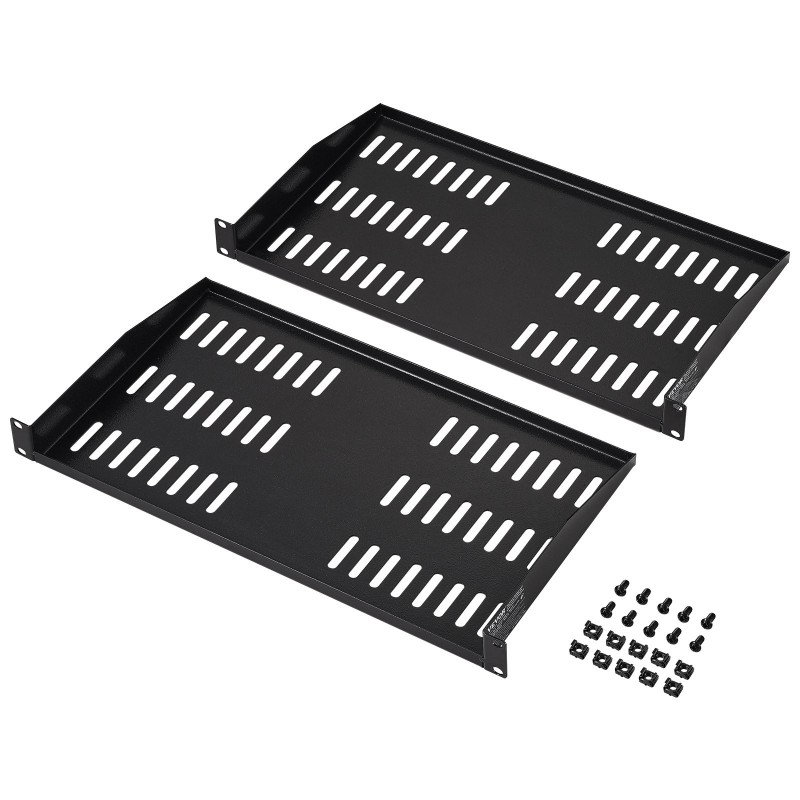 1U palvelinrähylly 2 kpl hiiliteräs 254 mm 19 tuuman 23 kg