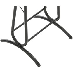 Tyylikäs metallinen vaateripustin kenkähyllyllä ja kahdella tangolla