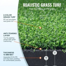Golf-lyöntimatto 5x5ft PP-tekonurmi 15mm EVA+PE-pohja 3 kumitiitä