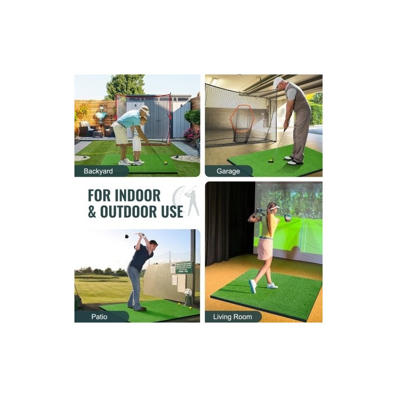 Golf-lyöntimatto 5x5ft PP-tekonurmi 15mm EVA+PE-pohja 3 kumitiitä