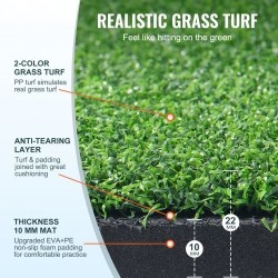 Golflyöntimatto 1,52x1,22m PP tekonurmi 10mm paksu EVA PE pohja 6 tiitä