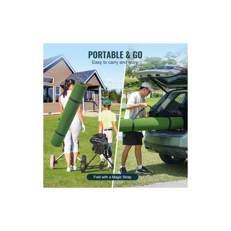 Golflyöntimatto 1,52x1,22m PP tekonurmi 10mm paksu EVA PE pohja 6 tiitä