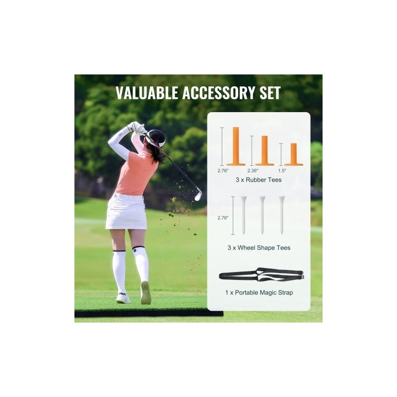 Golflyöntimatto 1,52x1,22m PP tekonurmi 10mm paksu EVA PE pohja 6 tiitä