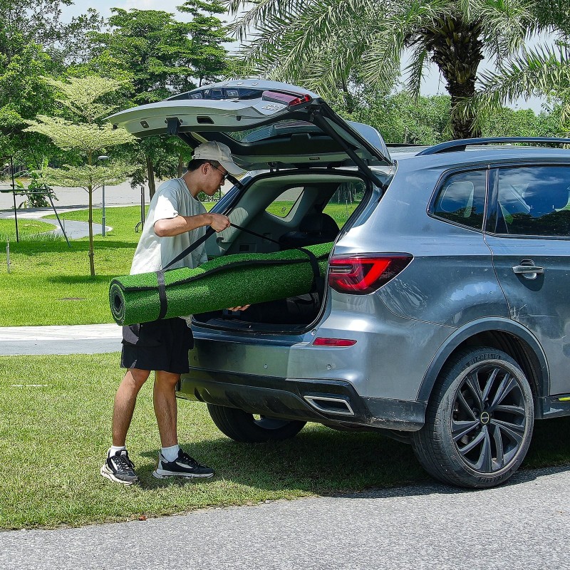 Golf-lyöntimatto 5x4 jalkaa PP-tekonurmi 15mm EVA-PE-pohja 4 vaihdettavaa mattoa