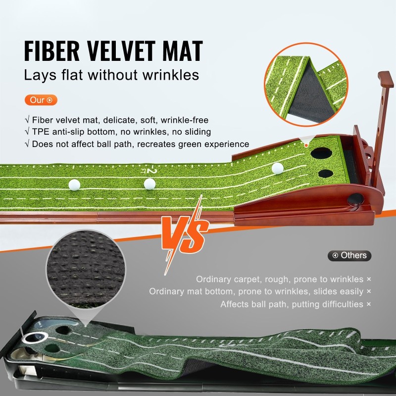 Puttialusta kaksireikäinen sisäkäyttöön hienokuitumatolla massiivipuinen alusta magneettisella pallonpalautuksella kolmella