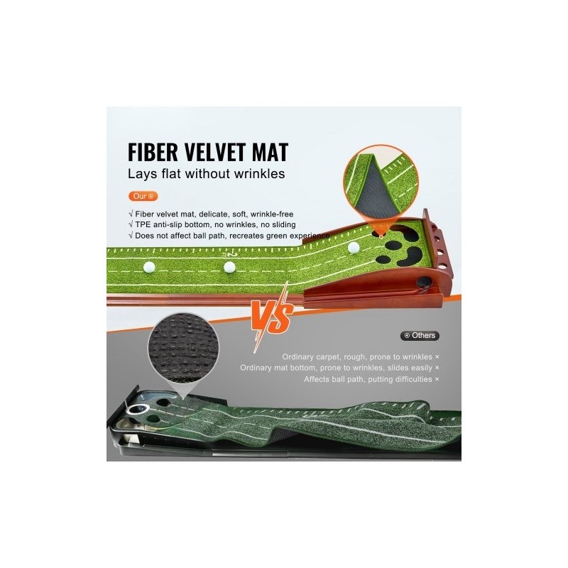 Puttausmatto kuitusamettipinta liukuestepohja 3020 mm 5 reikää 3 palloa sisäkäyttöön