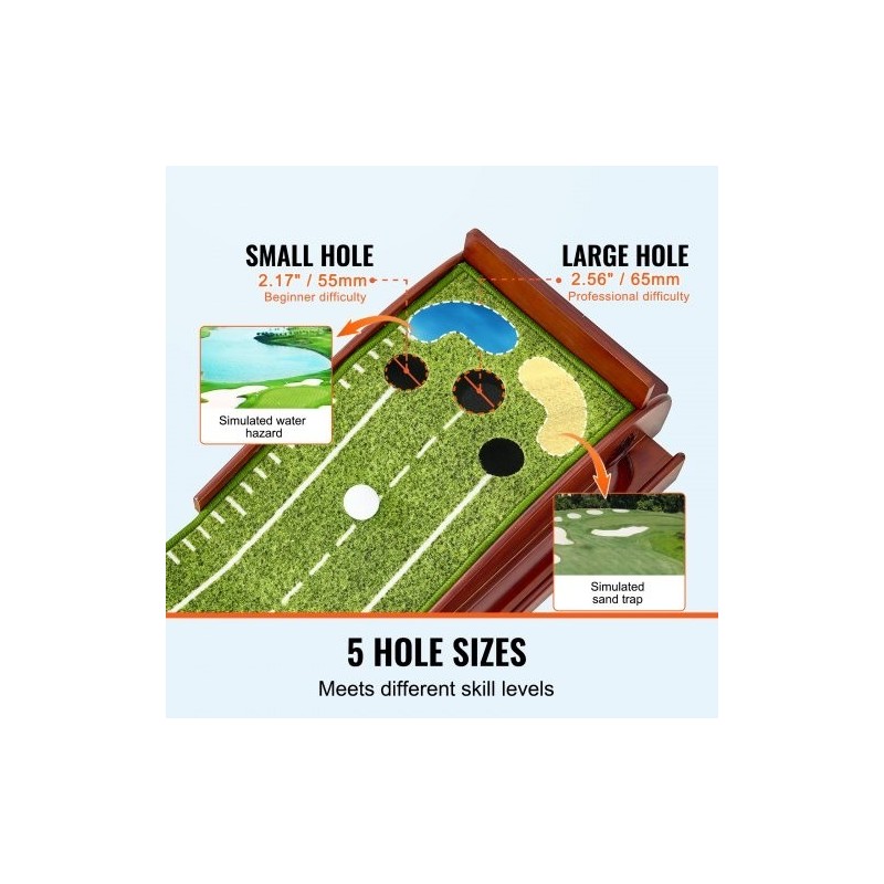 Puttausmatto kuitusamettipinta liukuestepohja 3020 mm 5 reikää 3 palloa sisäkäyttöön