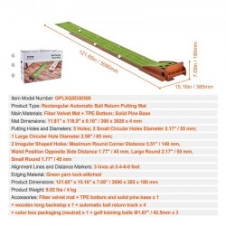 Puttausmatto kuitusamettipinta liukuestepohja 3020 mm 5 reikää 3 palloa sisäkäyttöön