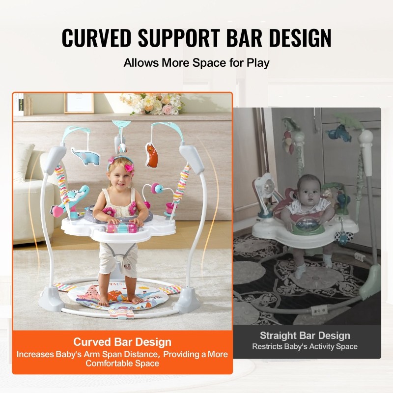 Aktiviteettikeskus vauvoille 360 asteen kääntyvä istuin kolmitasoinen korkeus musiikki valot lelut