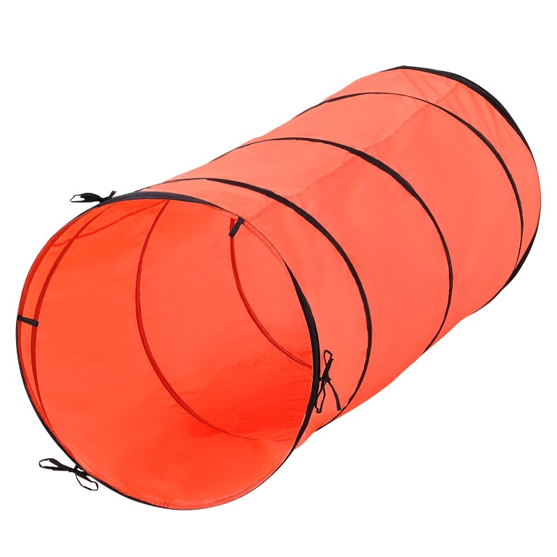 Koiran agilitysetti 5-osainen PVC-muovi vahvistetulla rakenteella säädettävät hypyt kuusi pujottelukeppiä tunneli hyppykehä