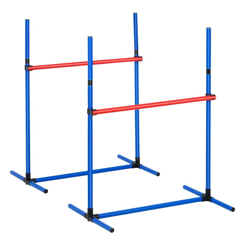 Koiran agilityharjoittelusetti muoviset säädettävät hypyt rengashyppy säilytyspussilla sisä- ja ulkokäyttöön