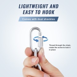 Kelaketju hiiliteräs galvanoitu 3,5 mm 10,05 m 158 kg 2 pikalukkoa