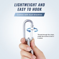 Galvanoitu hiiliteräsketju 8 mm 28 m 756 kg kantavuus kaksi pikalukkoa