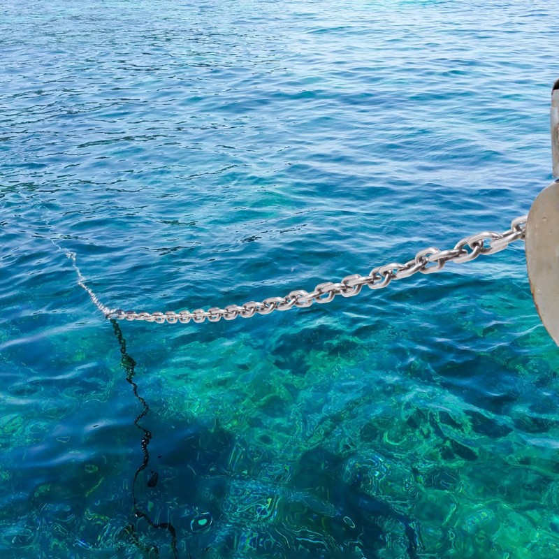 Veneen ankkuriketju 316 ruostumaton teräs 6 mm 1,2 m 771 kg työkuorma