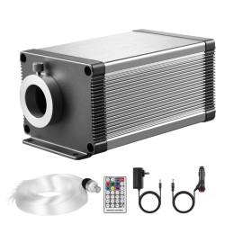 Kuituoptinen tähtikatto 450 kuitua 0,76 mm 3 m 16W RGBW-valomoottori Bluetooth-ohjaus
