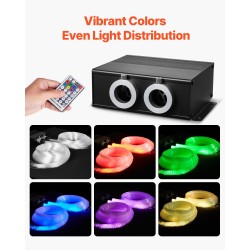 Kuituoptinen tähtitaivasvalaistussarja 900 kpl 3 m 0,76 mm monivärinen valomoottori sovellusohjaus