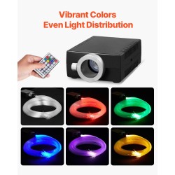 Kuituoptinen tähtitaivasvalosarja 150 kpl 1,98 m kuidut RGBW 16W Bluetooth-ohjaus