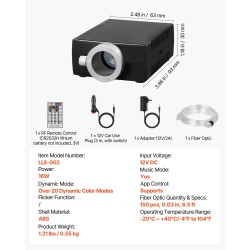 Kuituoptinen tähtitaivasvalosarja 150 kpl 1,98 m kuidut RGBW 16W Bluetooth-ohjaus