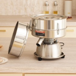 Sähköinen pöytäväriseula ruostumattomasta teräksestä seulakoot 10 ja 60 45 watin teho jauhoille