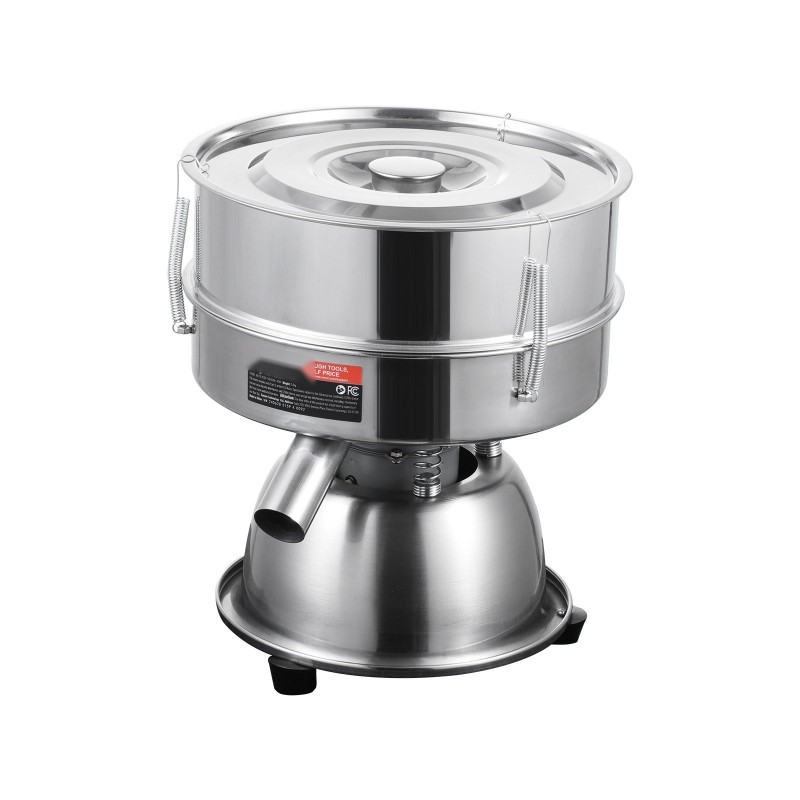 Pöytämallinen sähköinen tärisevä siivilä ruostumattomasta teräksestä verkkokoot neljäkymmentä ja kuusikymmentä jauhoille