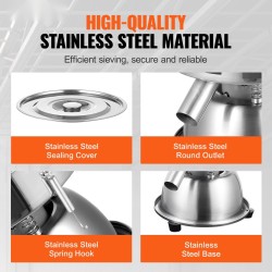 Sähköinen värähtelevä siiviläkone ruostumattomasta teräksestä pöytämalli 45 watin 30 ja 50 silmäkoolla