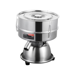 Sähkökäyttöinen värähtelevä seula ruostumattomasta teräksestä verkkokoot 12 ja 80 45 watin työtasomalli