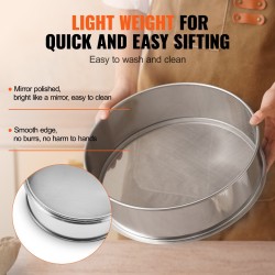 Jauhosiivilä ruostumatonta terästä kolmesataakaksikymmentä millimetriä neljäkymmentä silmäystä leivontaan