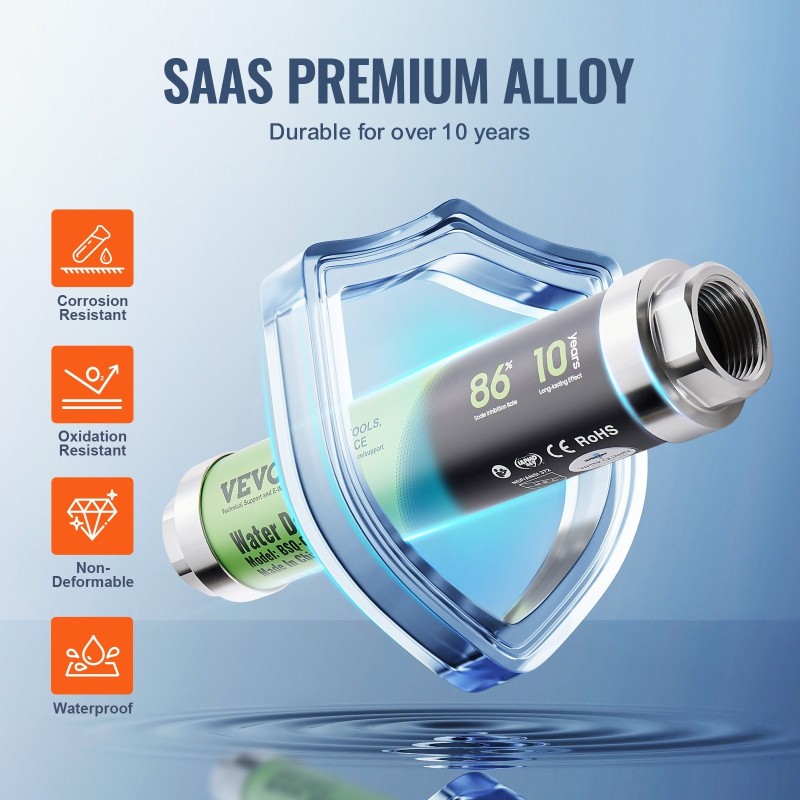 Kalkinpoistin suolaton koko talolle kaupunkivedelle 4,0 m³/h SAAS-seos yli 10 vuotta