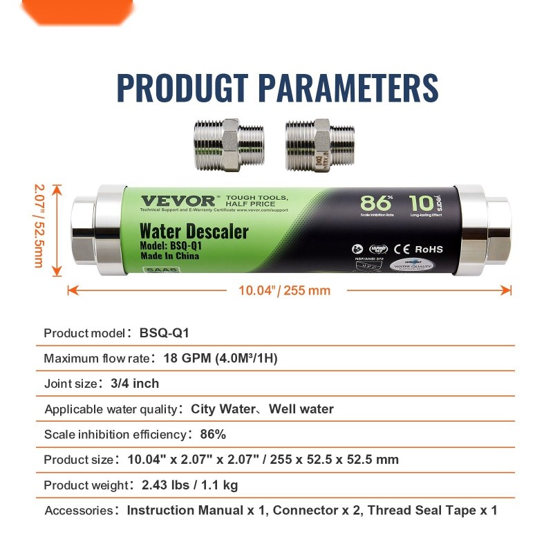 Kalkinpoistin suolaton koko talolle kaupunkivedelle 4,0 m³/h SAAS-seos yli 10 vuotta