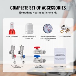 Jakotukki 3-haarainen SUS304-ruostumaton teräs 1/2 tuuman PEX-putkille ja sovittimet lattialämmitykseen