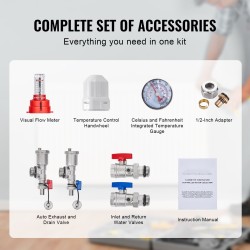 Lattialämmityksen jakosarja 7-haarainen SUS304-ruostumaton teräs 1,27 cm PEX-putkille