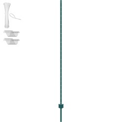 U-profiiliset teräsaitapaalut 2 mm 213 cm 10 kpl jauhemaalatut vihreät