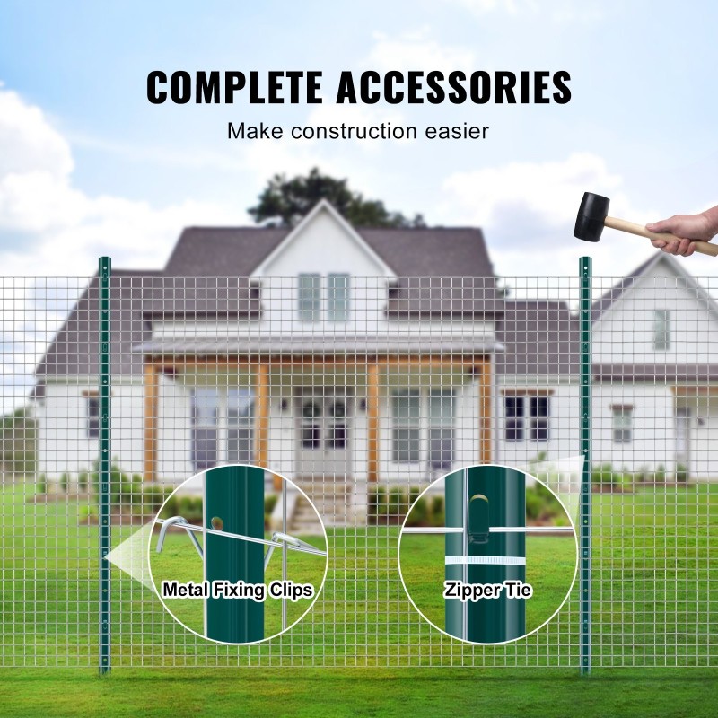 Aitatolpat U-profiili Q235-hiiliteräs 2 mm 1219 mm 10 kpl jauhemaalattu ulkokäyttöön