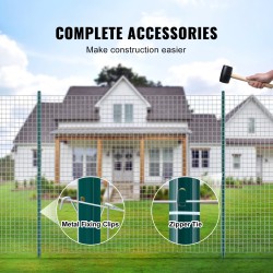 Metalliset U-kanavapylväät Q235-hiiliteräs 2 mm 182 cm 6 kpl jauhemaalattu vihreä ulkokäyttöön